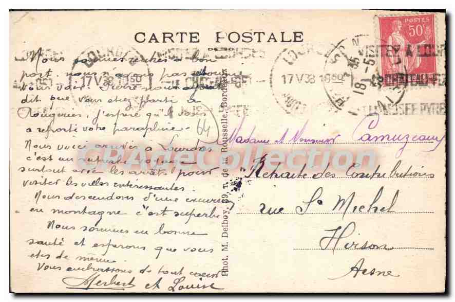 CPA Biarritz Basses Pyrenees Port des Pecheurs Eglise Sainte Eugenie  — Rückseite