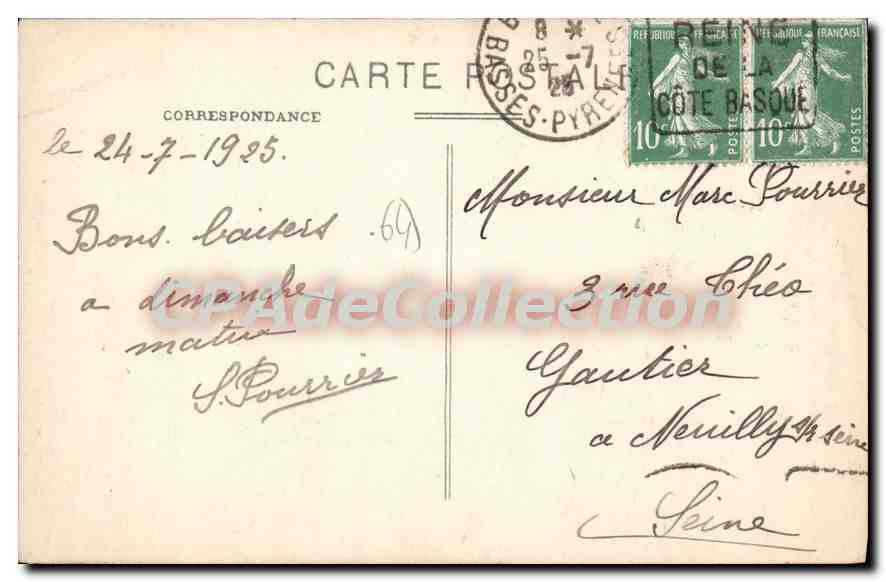 CPA Cote Basque Ascain Sare Col de St Ignace Gare de depart du Funiculaire de la Rhune aux surprises — Verso