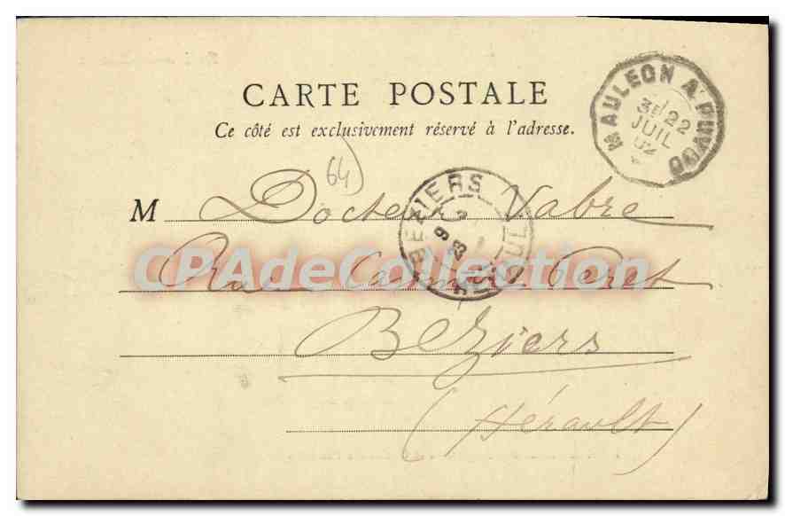 Salies-de-Béarn — Hôtel de France et d'Angleterre et Chalet des Bambous — Éditeur F. Paris — Verso