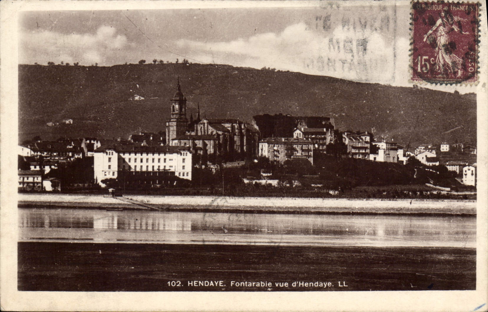 Hendaye - Vue de Fontarable depuis Hendaye — LL, n°102