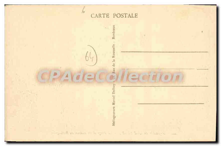 CPA St Jean de Luz Basses Pyrenees La Plage et les Coteaux de Bordagains  — Verso