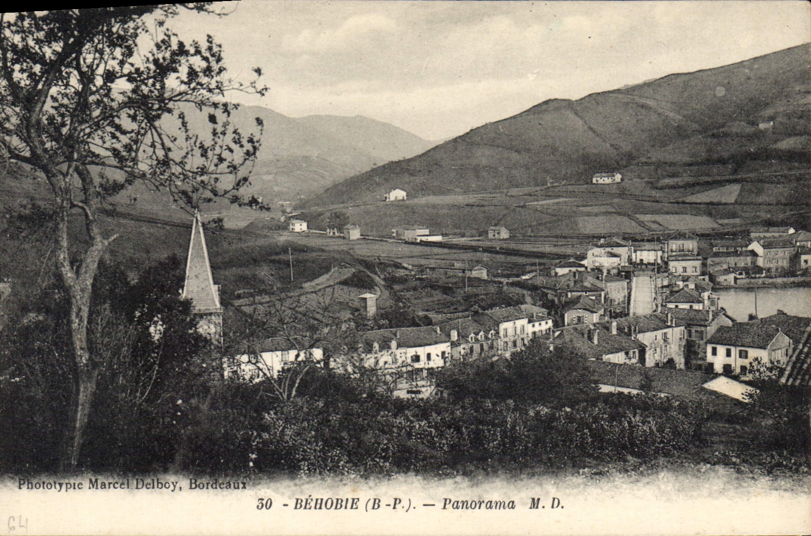 Béhobie (B-P.) — Panorama — Phototypie Marcel Delbouy, Bordeaux