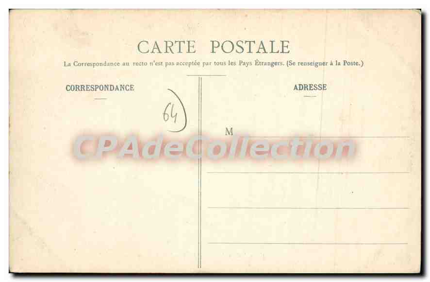 CPA Bayonne Le Quai de Lesseps  — Verso