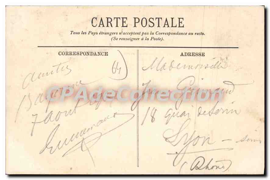 Bayonne — Le Château Vieux — LL. — Verso