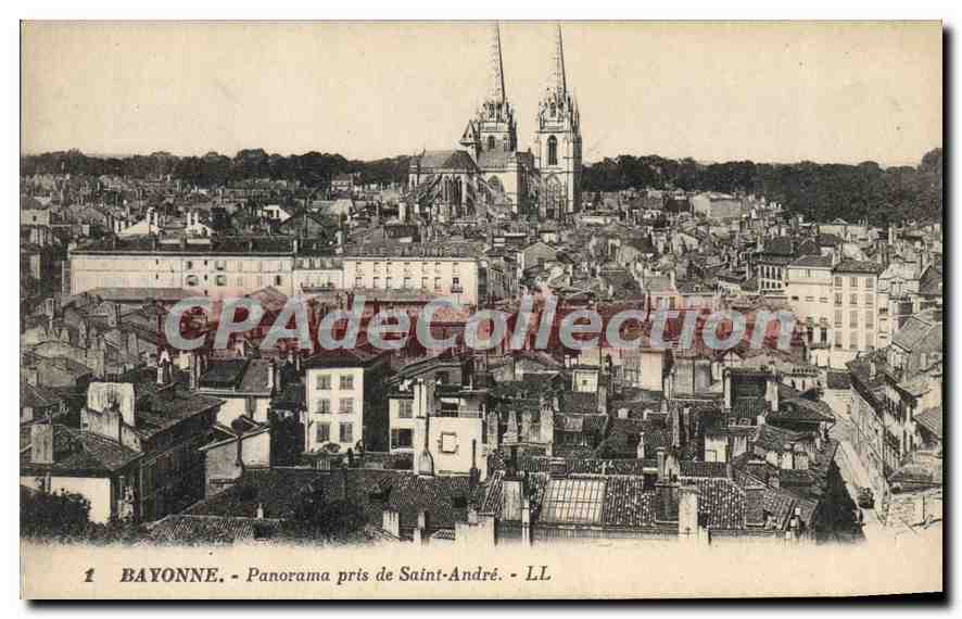 CPA Bayonne Panorama pris de Saint Andre 
