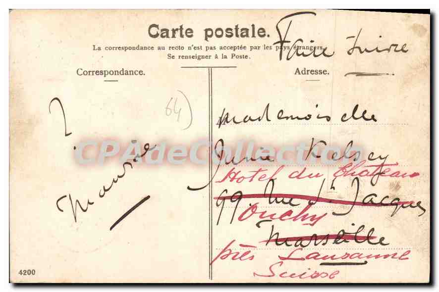 CPA Biarritz le nouvel Hotel du Palais Ancienne Residence Imperiale  — Rückseite