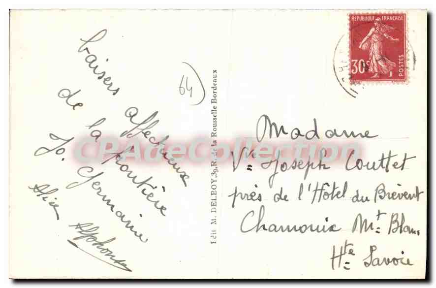 CPA Frontiere Franco Espagnole au Pont International au fond Irun  — Rückseite