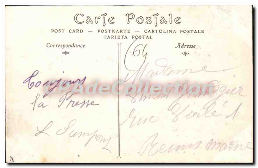 CPA Bayonne Le Pont Mayou et le Theatre  — Verso