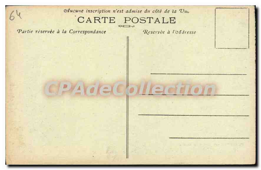 CPA Sare Basses Pyrenees La Mairie et l'Eglise  — Rückseite