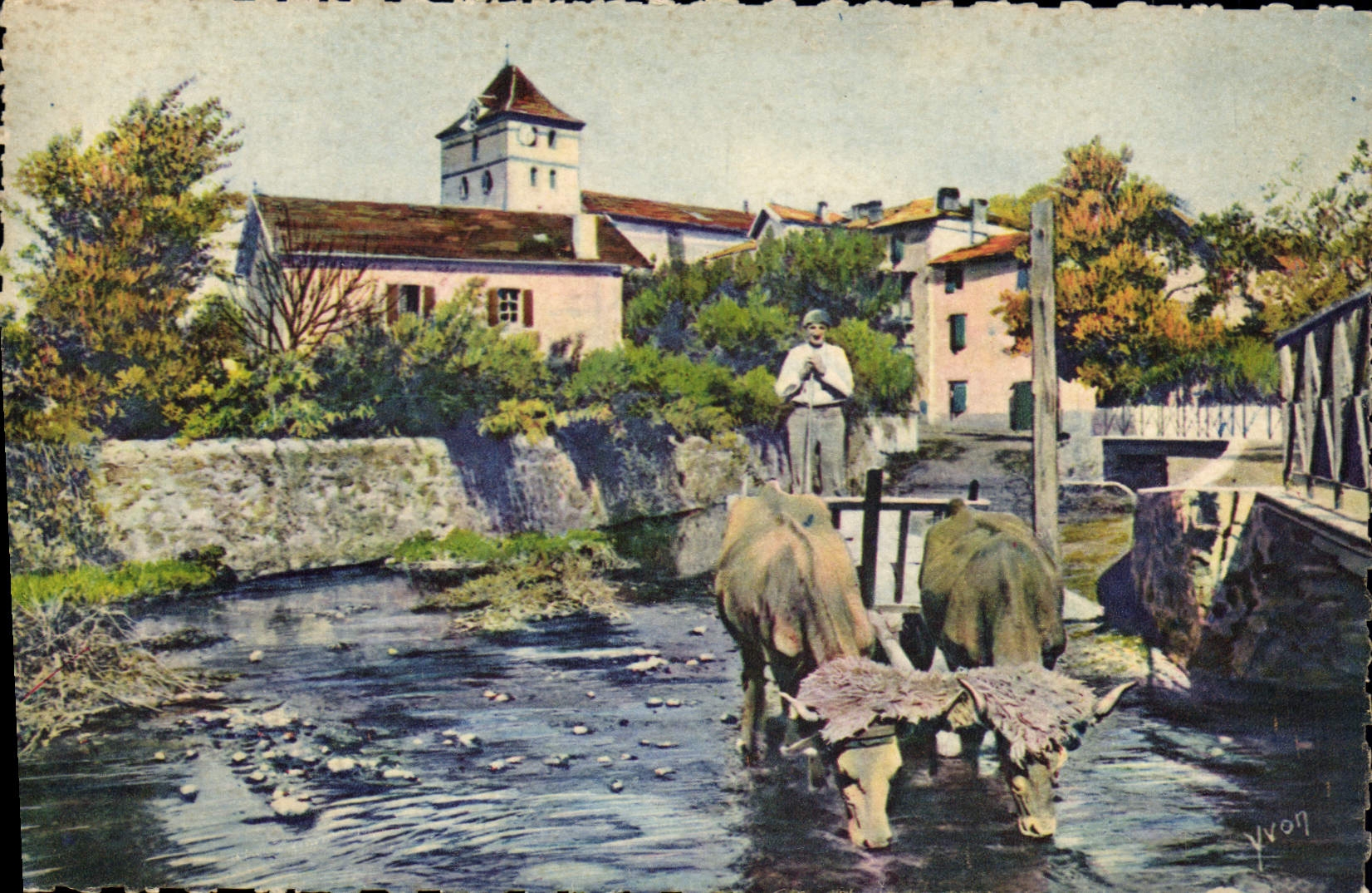 Espelette (Basses-Pyrénées) — Attelage basque — Éditions d'Art Yvon