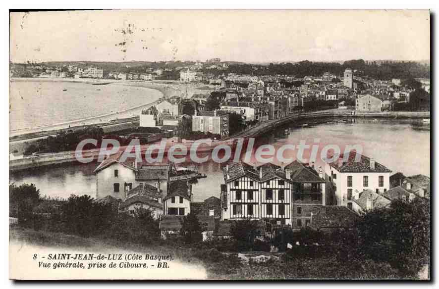SAINT-JEAN-de-LUZ (Côte Basque) — Vista general, tomada desde Ciboure — BR