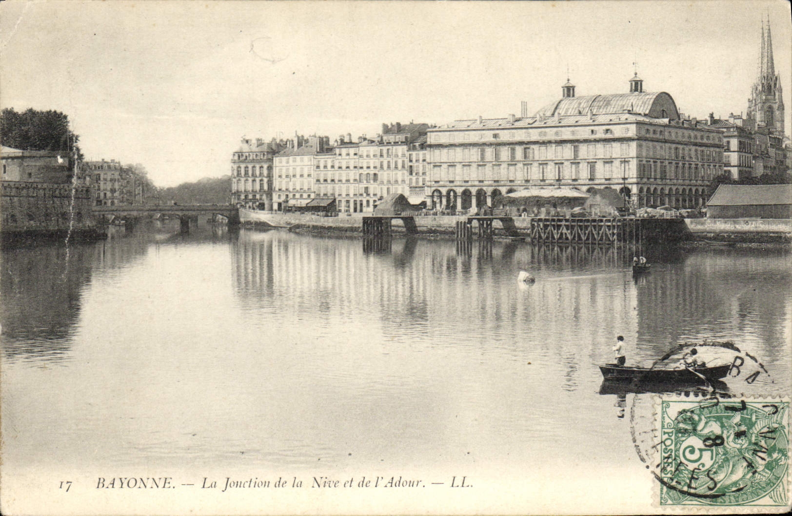 Bayonne — La Jonction de la Nive et de l'Adour — LL.