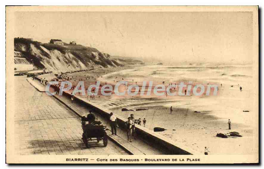CPA Biarritz Cote des Basques Boulevard de la Plage 