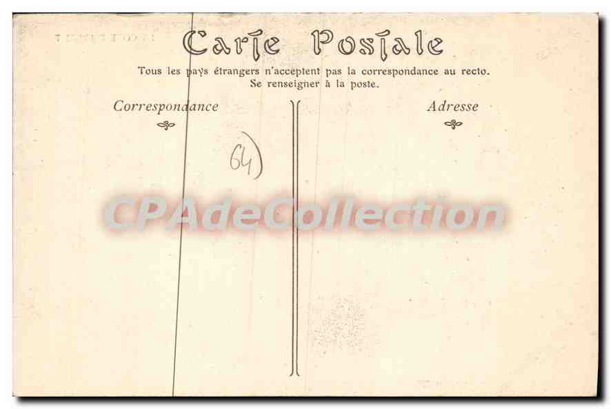 CPA La Cote D'Argent Biarritz vue sur la Villa Belza  — Verso