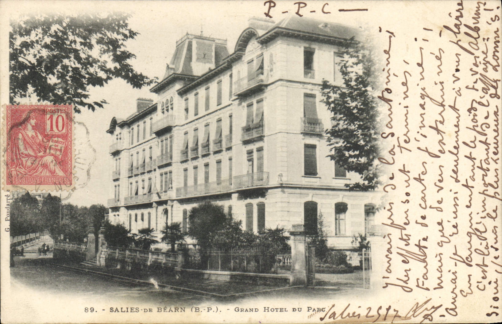 Salies-de-Béarn (B.P.) — Grand Hotel du Parc — G. Poudaré