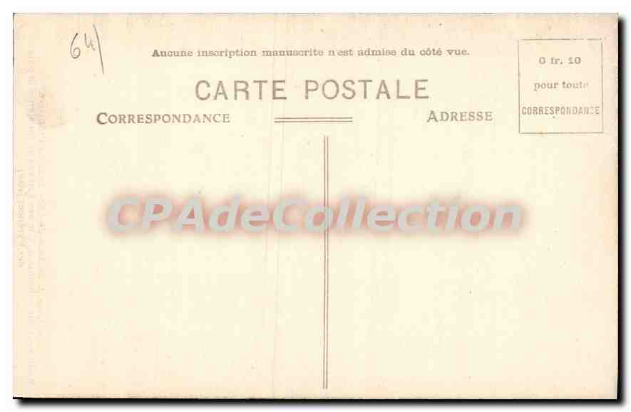 Tarjeta postal antigua Environs de St Jean de Luz Beholie Frontiere Monument sur la Bidassoa l'ile des Faisans ou fut s — Reverso