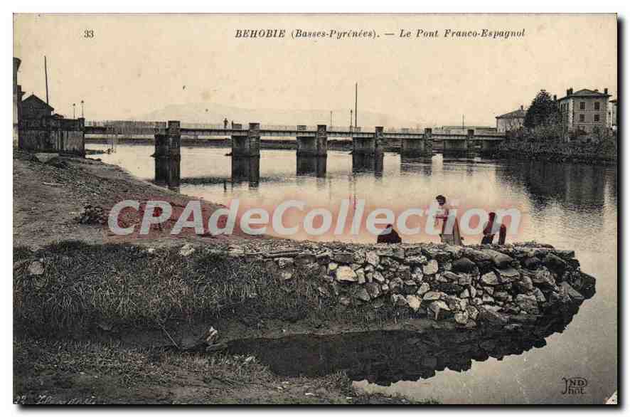 Behobie (Basses-Pyrénées) — Le Pont Franco-Espagnol — JND Phot.
