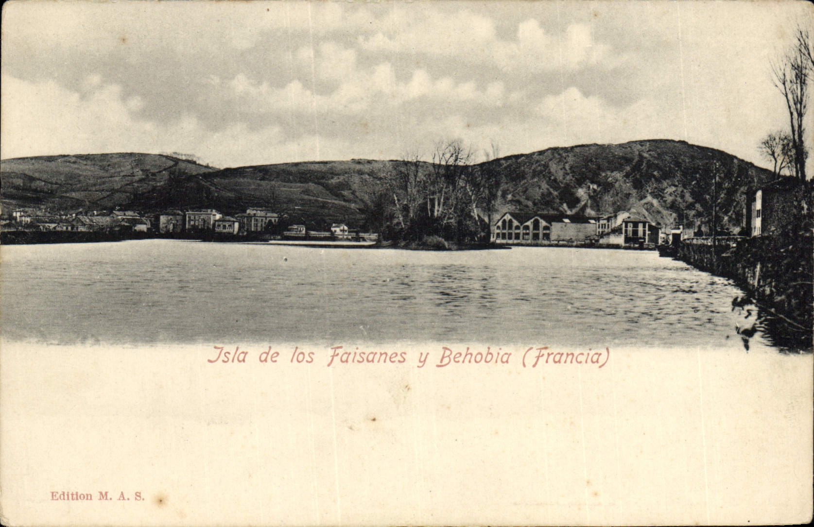 CPA Isla de los Faisanes y Behobia Francia 