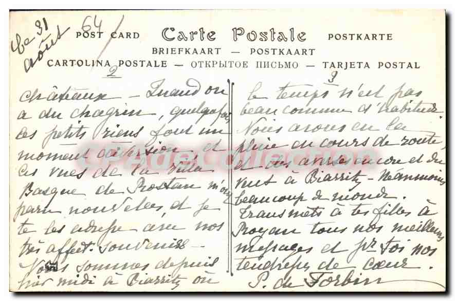 Jardin de la Maison d'Édmond Rostand à Cambo — éditeur Le Parterre Français, n° 2 — Verso