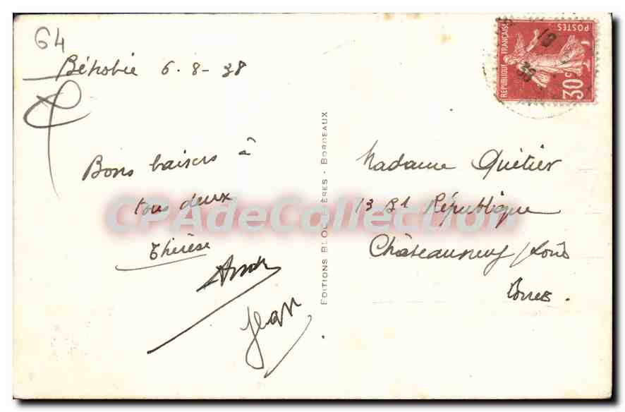 Behobie. Vue Générale (Côté France). Le Pont International — Tito — Verso