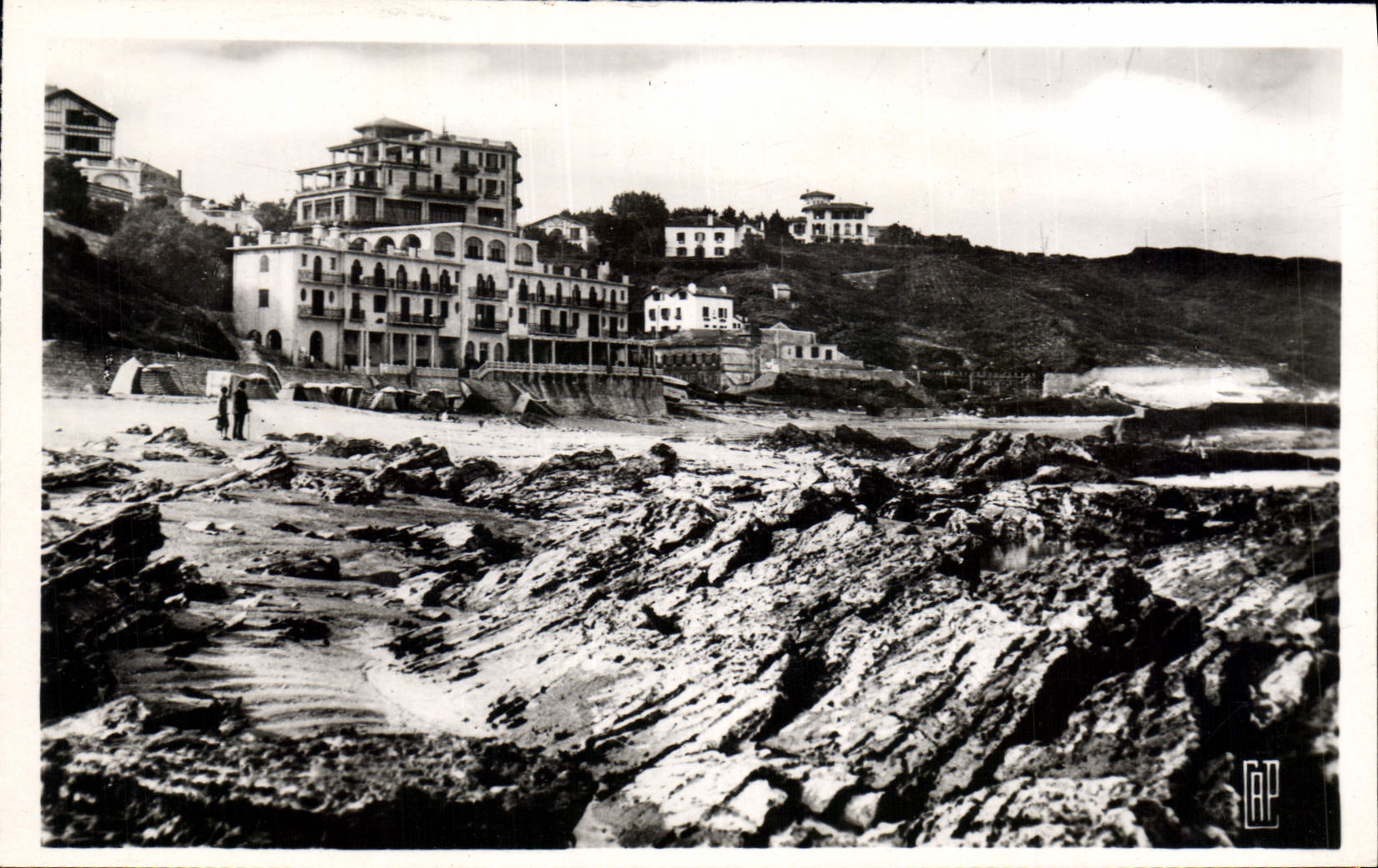 CPA Guethary Grands Hotels vue de la Plage 