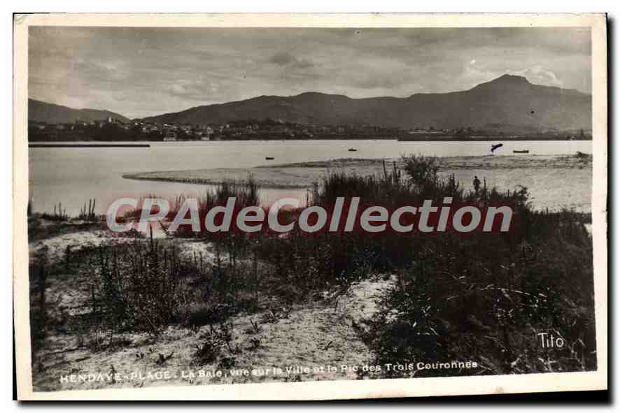 HENDAYE-PLACE - La Bale vue sur la Ville et la Pic des Trois Courohnées — Tito