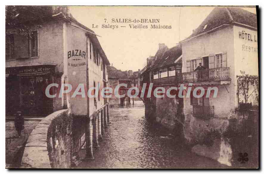 Salies-de-Béarn — Vieilles Maisons — Imprimé Illustré