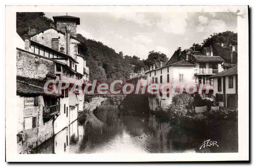 CPA St Jean Pied de Port Les bords de la Nive 