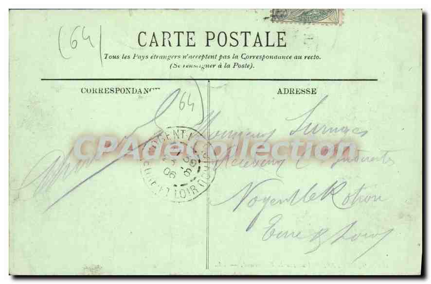 CPA Biarritz Vue sur le Boulevard  — Verso