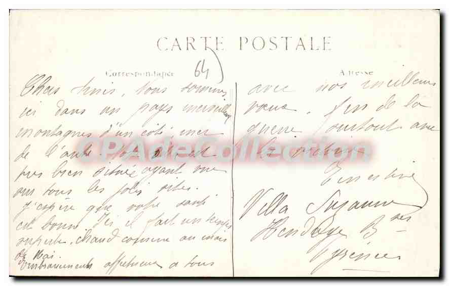 Hendaye — Vue du Monte Haya ou les Trois Couronnes — Éditeur non identifié — Rückseite