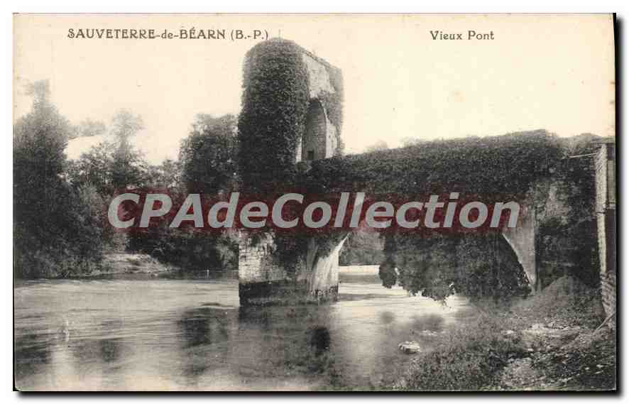 Sauveterre-de-Béarn (B.P.) — Alter Brücke — Vintage Postcard/Antike Ansichtskarte