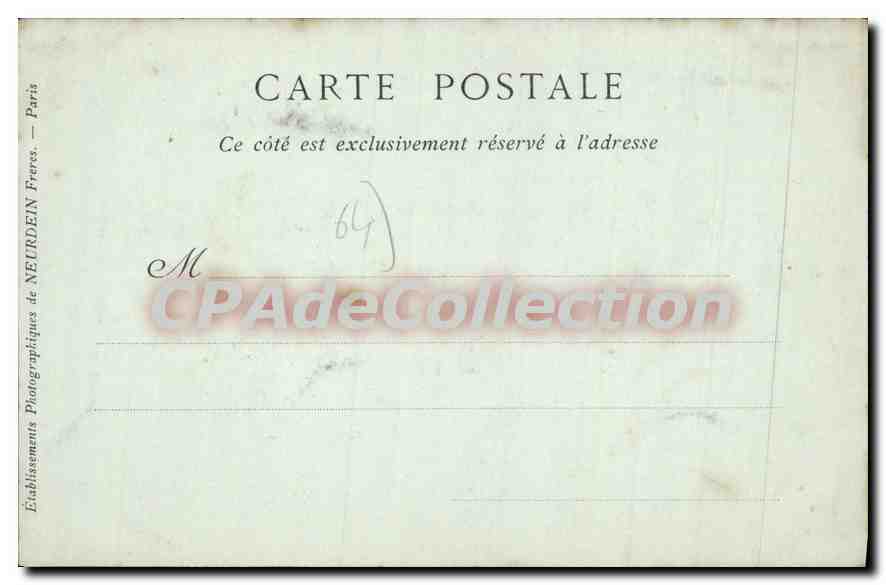 CPA Behobie L'lle de la Conference ou fut signe le Traite des Pyrenees  — Back