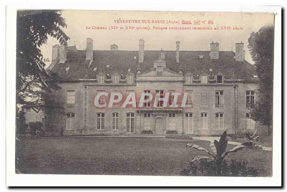 Château de Vendevre-sur-Barse — Aube — presque entièrement reconstruit au XVIIIe siècle