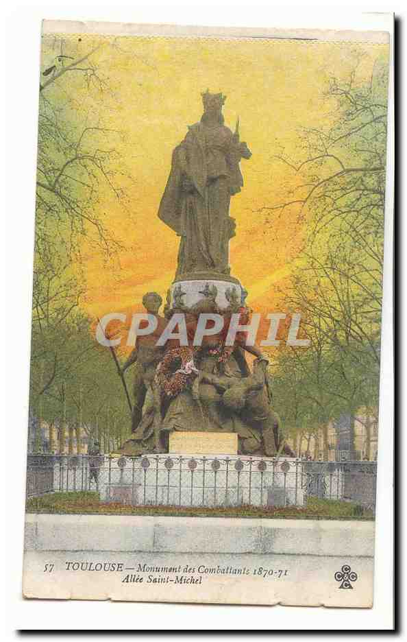 Toulouse CPA Monument des combattants 1870-1 Allee Saint Michel