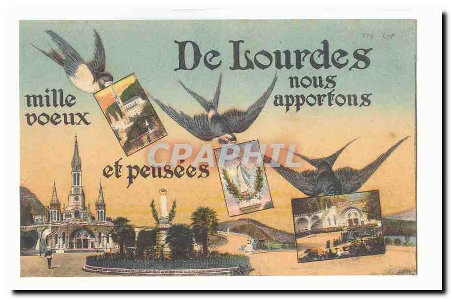 De Lourdes — mille voeux et pensées nous apportons — éditeur CAP, n° 176