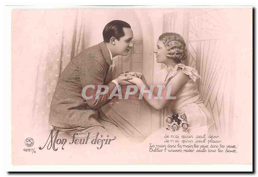 CPA Fantaisie Couple Mon seul desir