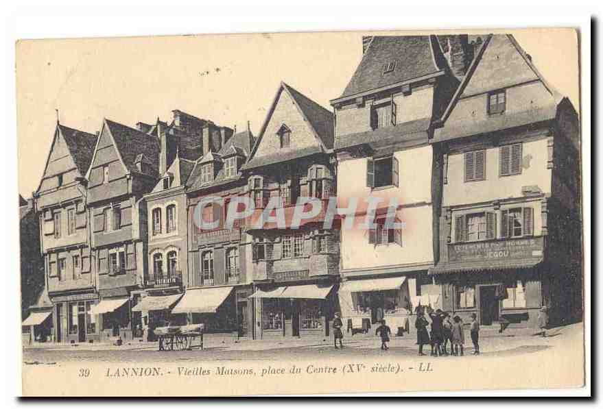 LANNION - Alte Häuser, Place du Centre (15. Jahrhundert) - LL