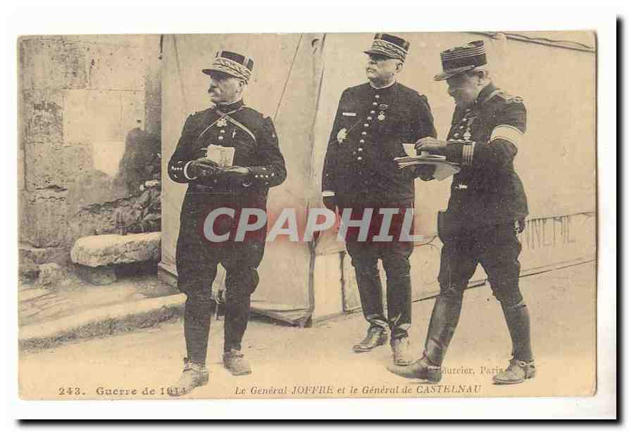 Guerre de 1914 — Le Général JOFFRE et le Général de CASTELNAU — Éditeur : P. Laureier, Paris