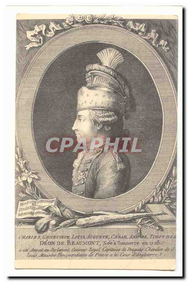 CPA Charles Genevieve Louis Auguste CEsar Andre Timothee Deon de Beaumont Capitaine de Dragons