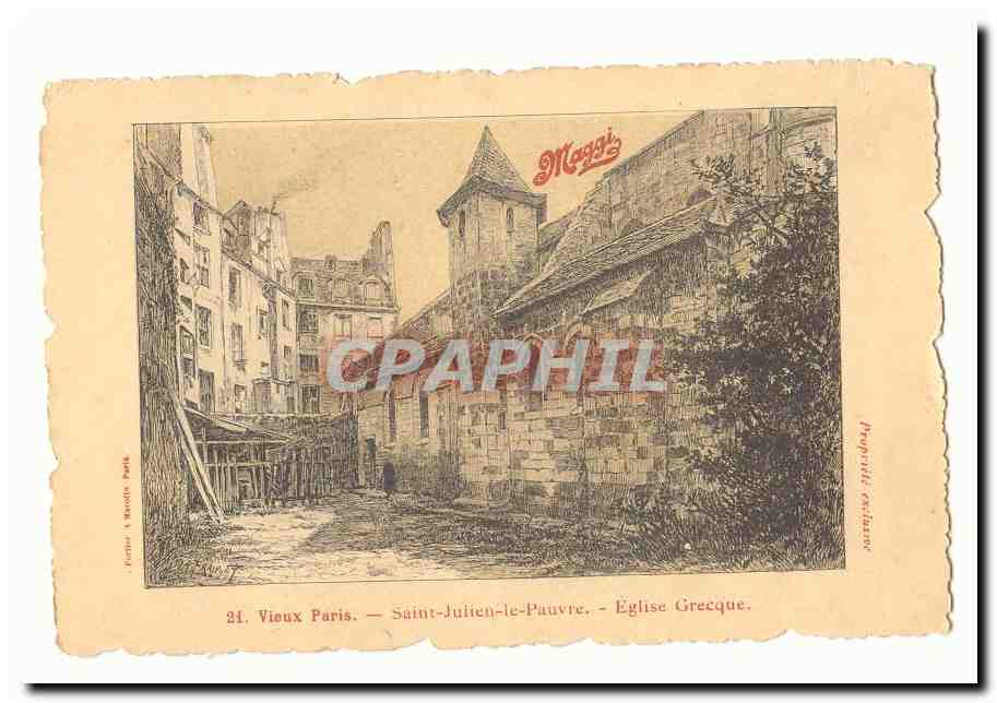 Vieux Paris CPA Saint Julien le Pauvre Eglise grecque (Grece Greece)