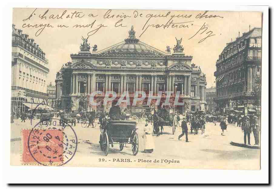 Place de l'Opéra — Paris — Verlag impr. Lumière & Marchet, Nr. 29