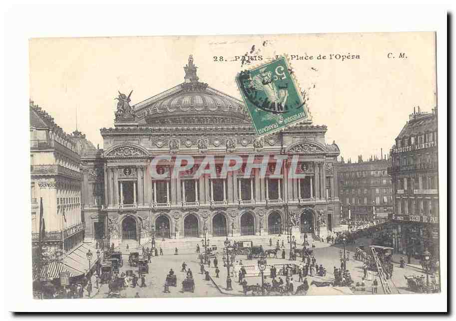 Paris (8eme) CPA Place de l´opera (animee)