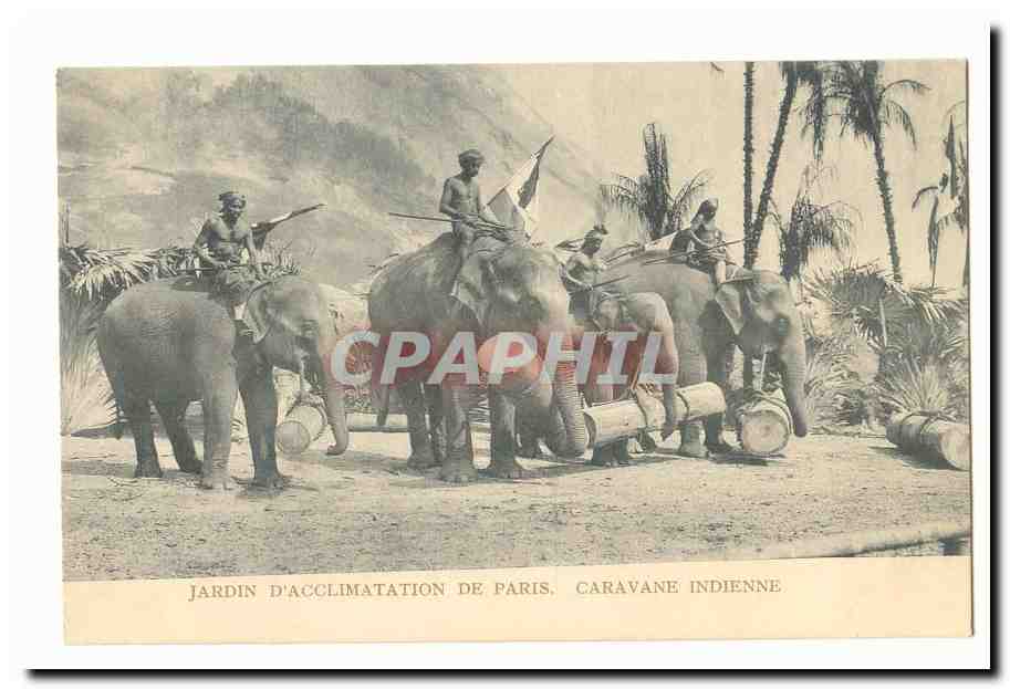 Jardin d'Acclimatation de Paris — Caravane Indienne — CPAPHIL