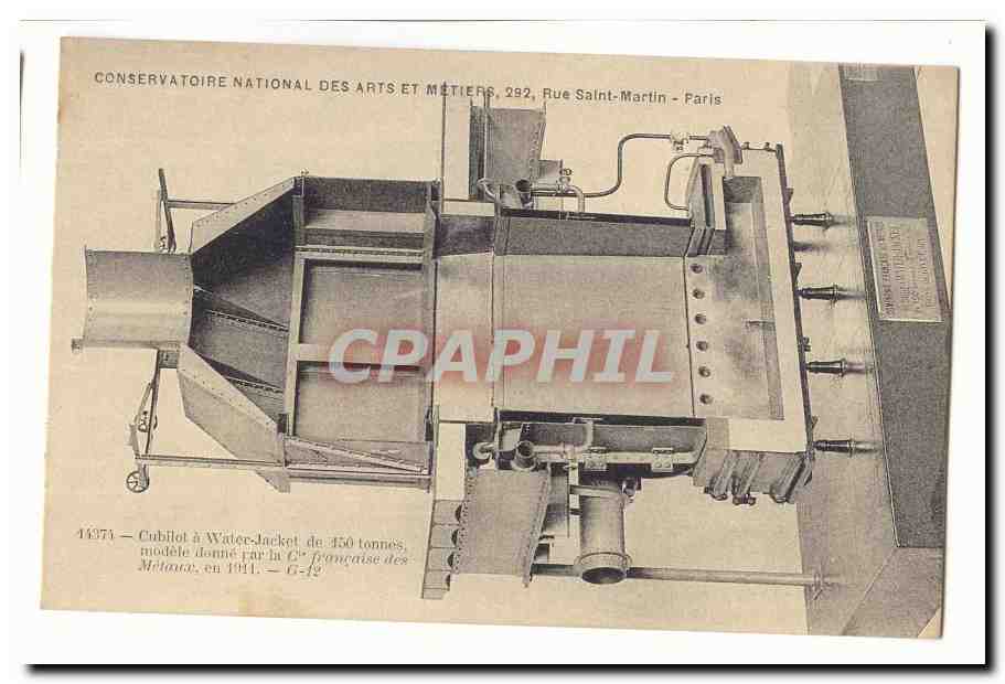 Cubilot à Water-Jacket de 450 tonnes — Conservatoire National des Arts et Métiers, Paris
