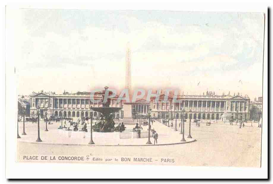 Paris (8eme) CPA place de la Concorde edite par le Bon Marche