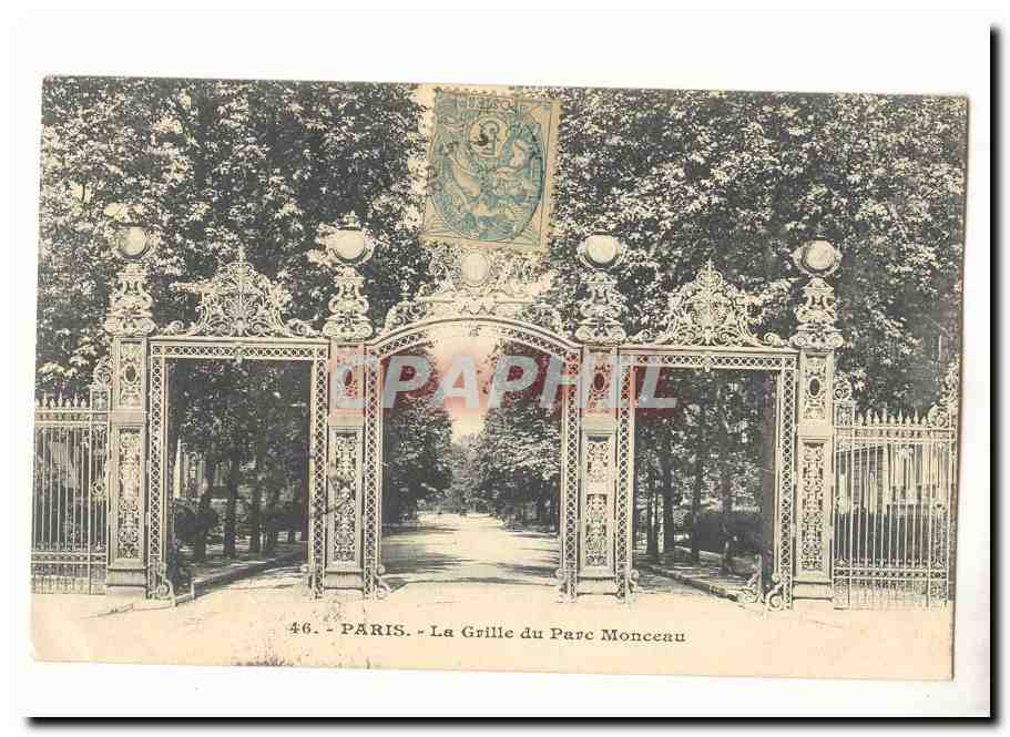 Paris (8eme) CPA La grille du parc Monceau