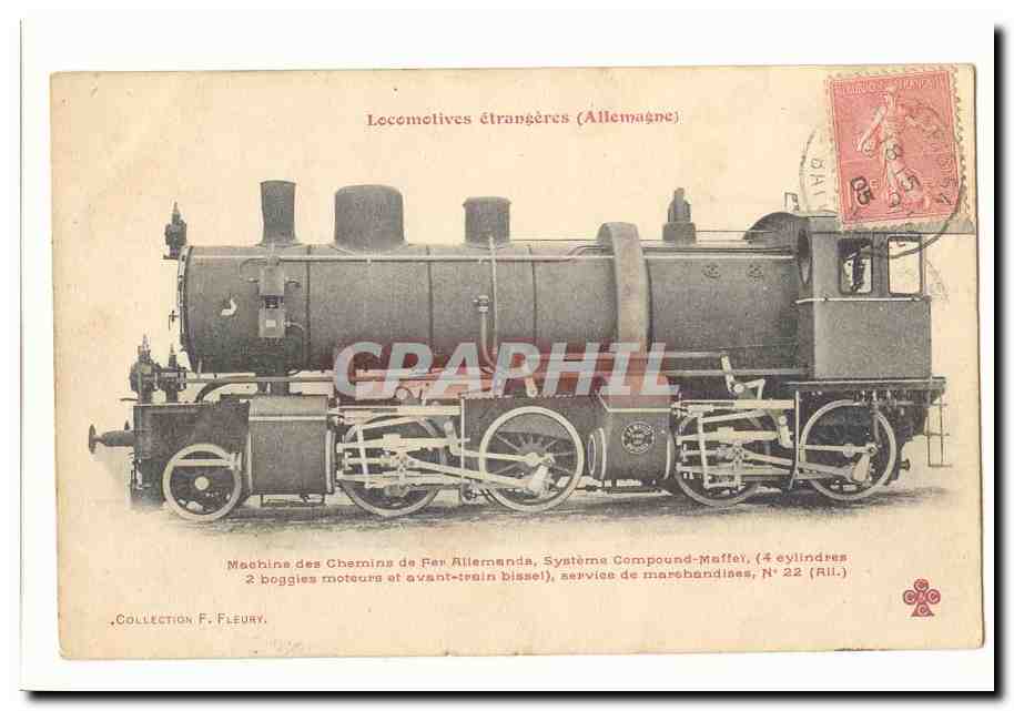 Locomotive etrangere (allemagne) MAchien des chemins de fer allemands Systeme Compound MAffe Coll F Fleury (train) TOP