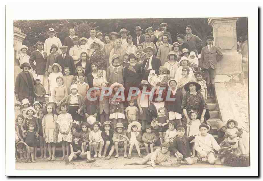 Carte photo plage non localisee Superbe (enfants plagistes)