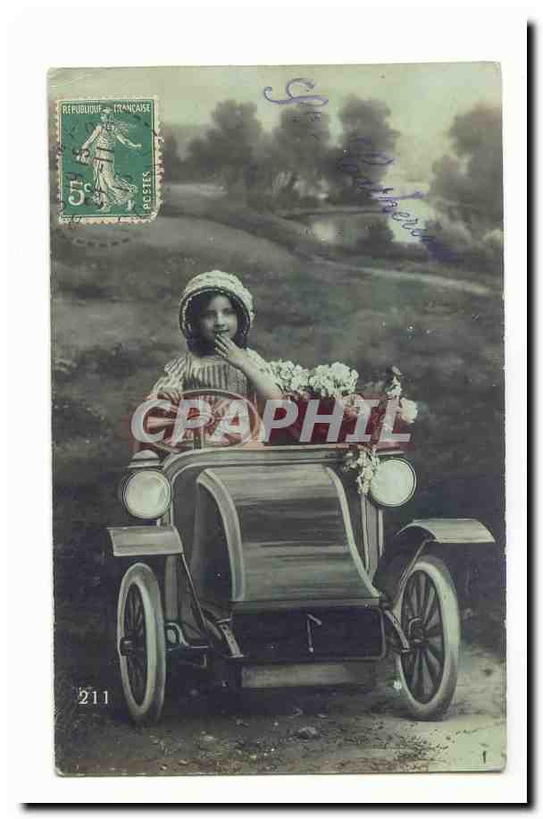 Niña en automóvil — editor desconocido, n° 211
