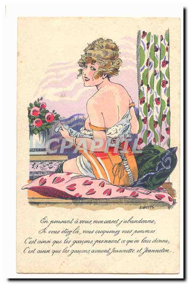Jeune femme nue assise — texte amoureux — A.WUYTS